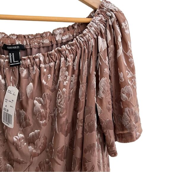 Taupe Velvet Floral Accents size medium Forever 21 New!🏷 - Picture 11 of 16